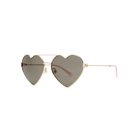 gucci heart frame sunglasses|gucci heart shaped sunglasses.